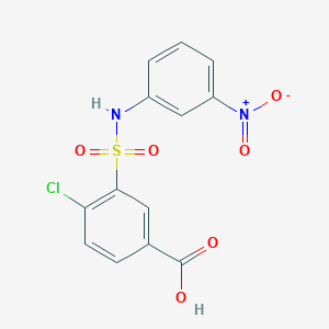 molecular formula C13H9ClN2O6S B1607950 4-Chloro-3-[(3-nitrophenyl)sulfamoyl]benzoic acid CAS No. 412940-35-3