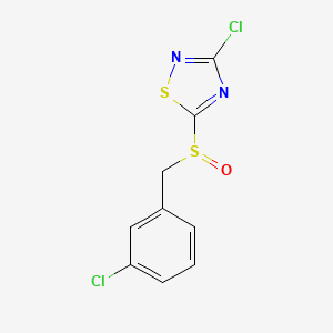 molecular formula C9H6Cl2N2OS2 B1607951 3-Chloro-5-(3-chlorobenzylsulfinyl)-1,2,4-thiadiazole CAS No. 486997-74-4