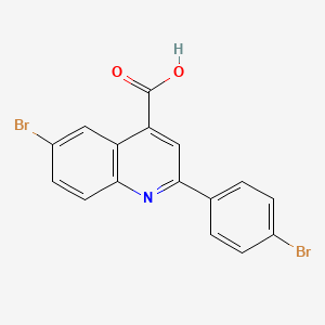 molecular formula C16H9Br2NO2 B1607952 6-Bromo-2-(4-bromophenyl)quinoline-4-carboxylic acid CAS No. 342017-95-2