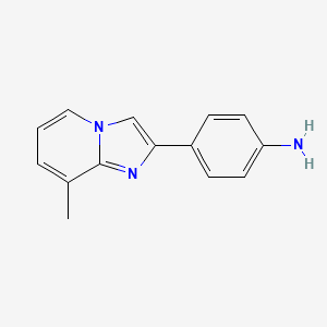 molecular formula C14H13N3 B1607962 4-(8-Methylimidazo[1,2-a]pyridin-2-yl)aniline CAS No. 365565-88-4
