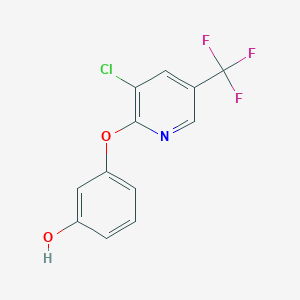 3-{[3-Chloro-5-(trifluoromethyl)pyridin-2-yl]oxy}phenol