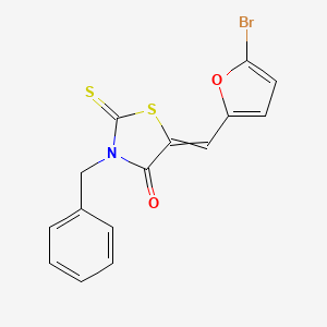 3-Benzyl-5-[(5-bromofuran-2-yl)methylidene]-2-sulfanylidene-1,3-thiazolidin-4-one
