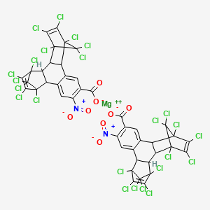 molecular formula C42H12Cl24MgN2O8 B1607992 magnesium;1,4,5,6,7,16,17,18,19,19,20,20-dodecachloro-12-nitrohexacyclo[14.2.1.14,7.02,15.03,8.09,14]icosa-5,9,11,13,17-pentaene-11-carboxylate CAS No. 83877-99-0