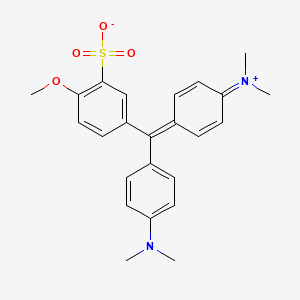 molecular formula C24H26N2O4S B1607996 4',4''-Bis(dimethylamino)-4-methoxy-3-sulfotrityl inner salt CAS No. 63148-81-2