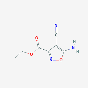 molecular formula C7H7N3O3 B1608002 Ethyl 5-amino-4-cyanoisoxazole-3-carboxylate CAS No. 96129-39-4