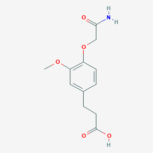 molecular formula C12H15NO5 B1608004 3-[4-(2-Amino-2-oxoethoxy)-3-methoxyphenyl]propanoic acid CAS No. 820245-57-6