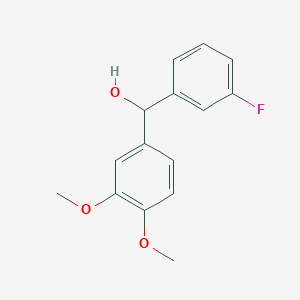 molecular formula C15H15FO3 B1608012 3-Fluoro-3',4'-dimethoxybenzhydrol CAS No. 844683-67-6