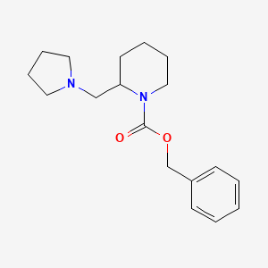 molecular formula C18H26N2O2 B1608013 Benzyl 2-(pyrrolidin-1-ylmethyl)piperidine-1-carboxylate CAS No. 675602-64-9