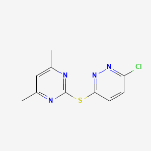 molecular formula C10H9ClN4S B1608014 3-氯-6-[(4,6-二甲基嘧啶-2-基)硫代]哒嗪 CAS No. 393183-65-8