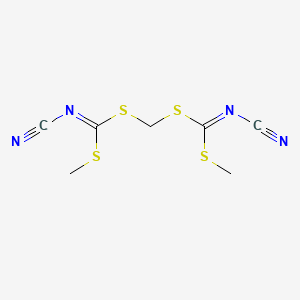 molecular formula C7H8N4S4 B1608016 Methylenebis(methyl cyanocarbonimidothioate) CAS No. 58585-53-8