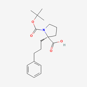 (S)-1-(tert-Butoxycarbonyl)-2-(3-phenylpropyl)pyrrolidine-2-carboxylic acid