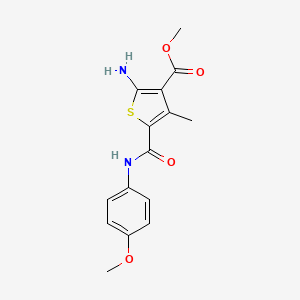 Methyl 2-amino-5-[(4-methoxyphenyl)carbamoyl]-4-methylthiophene-3-carboxylate