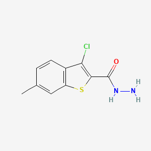 molecular formula C10H9ClN2OS B1608074 3-氯-6-甲基-1-苯并噻吩-2-碳酰肼 CAS No. 355815-78-0