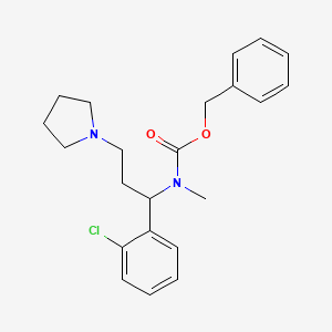 Benzyl (1-(2-chlorophenyl)-3-(pyrrolidin-1-yl)propyl)(methyl)carbamate