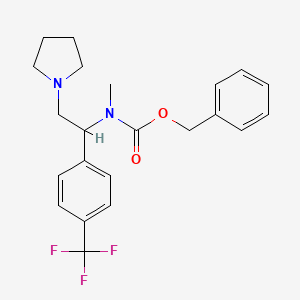 molecular formula C22H25F3N2O2 B1608086 Benzyl methyl(2-(pyrrolidin-1-yl)-1-(4-(trifluoromethyl)phenyl)ethyl)carbamate CAS No. 675602-73-0