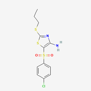 4-Amino-5-(4-chlorophenylsulfonyl)-2-(propylthio)thiazole