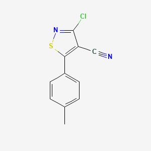 molecular formula C11H7ClN2S B1608096 3-Chloro-5-(4-methylphenyl)isothiazole-4-carbonitrile CAS No. 662138-23-0