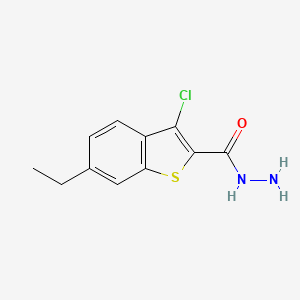 molecular formula C11H11ClN2OS B1608127 3-Chloro-6-ethyl-1-benzothiophene-2-carbohydrazide CAS No. 351000-82-3