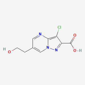 molecular formula C9H8ClN3O3 B1608146 3-Chloro-6-(2-hydroxyethyl)pyrazolo[1,5-a]pyrimidine-2-carboxylic acid CAS No. 842974-84-9