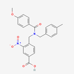 4-{[(4-Methoxy-benzoyl)-(4-methyl-benzyl)-amino]-methyl}-3-nitro-benzoic acid