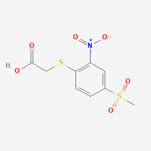 2-((4-(Methylsulfonyl)-2-nitrophenyl)thio)acetic acid