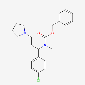 Benzyl (1-(4-chlorophenyl)-3-(pyrrolidin-1-yl)propyl)(methyl)carbamate