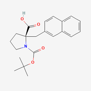 (R)-1-(tert-Butoxycarbonyl)-2-(naphthalen-2-ylmethyl)pyrrolidine-2-carboxylic acid