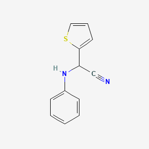 molecular formula C12H10N2S B1608180 Phenylamino-thiophen-2-YL-acetonitrile CAS No. 81994-43-6