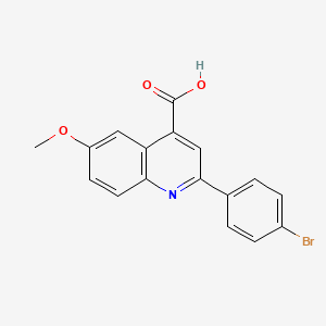 molecular formula C17H12BrNO3 B1608198 2-(4-Bromophenyl)-6-methoxyquinoline-4-carboxylic acid CAS No. 35181-24-9