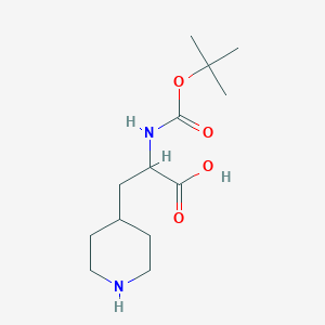 molecular formula C13H24N2O4 B1608204 N-(Tert-butoxycarbonyl)-3-piperidin-4-ylalanine CAS No. 368866-13-1
