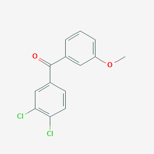 molecular formula C14H10Cl2O2 B1608216 3,4-Dichloro-3'-methoxybenzophenone CAS No. 844885-25-2