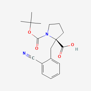 (R)-1-(tert-Butoxycarbonyl)-2-(2-cyanobenzyl)pyrrolidine-2-carboxylic acid