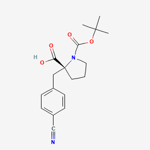 (R)-1-(tert-Butoxycarbonyl)-2-(4-cyanobenzyl)pyrrolidine-2-carboxylic acid