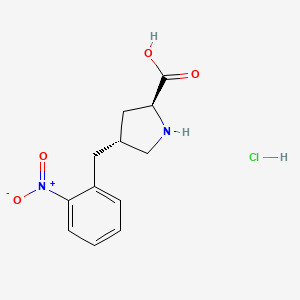 (2S,4R)-4-(2-Nitrobenzyl)pyrrolidine-2-carboxylic acid hydrochloride