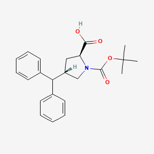 (2S,4S)-4-Benzhydryl-1-(tert-butoxycarbonyl)pyrrolidine-2-carboxylic acid