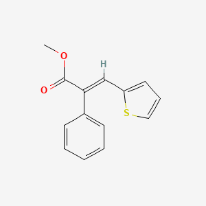 molecular formula C14H12O2S B1608234 Methyl 2-phenyl-3-(thiophen-2-yl)acrylate CAS No. 30302-64-8