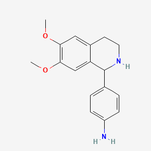 B1608255 4-(6,7-Dimethoxy-1,2,3,4-tetrahydroisoquinolin-1-yl)aniline CAS No. 217191-31-6