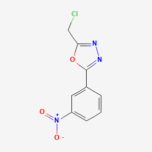 molecular formula C9H6ClN3O3 B1608256 2-(Chloromethyl)-5-(3-nitrophenyl)-1,3,4-oxadiazole CAS No. 63002-57-3