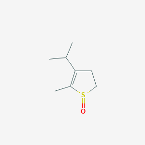 molecular formula C8H14OS B160826 4,5-Dihydro-3-isopropyl-2-methylthiophene 1-oxide CAS No. 133966-46-8