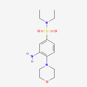 molecular formula C14H23N3O3S B1608267 3-氨基-N,N-二乙基-4-(吗啉-4-基)苯-1-磺酰胺 CAS No. 22745-68-2