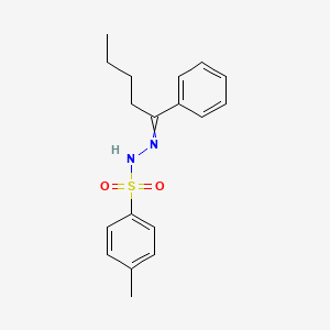 molecular formula C18H22N2O2S B1608271 Valerophenone tosylhydrazone CAS No. 69015-74-3