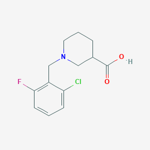 molecular formula C13H15ClFNO2 B1608279 1-(2-Chloro-6-fluorobenzyl)piperidine-3-carboxylic acid CAS No. 896051-78-8