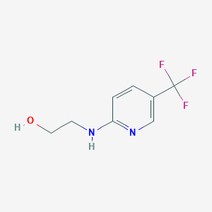 molecular formula C8H9F3N2O B1608282 2-{[5-(Trifluoromethyl)pyridin-2-yl]amino}ethanol CAS No. 874630-03-2