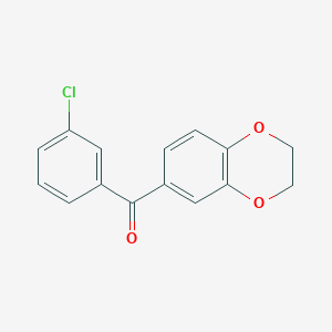 molecular formula C15H11ClO3 B1608283 3-Chloro-3',4'-(ethylenedioxy)benzophenone CAS No. 727994-89-0