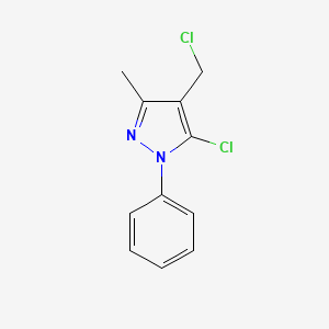 molecular formula C11H10Cl2N2 B1608323 5-chloro-4-(chloromethyl)-3-methyl-1-phenyl-1H-pyrazole CAS No. 77509-88-7