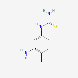 molecular formula C8H11N3S B1608325 Thiourea, (3-amino-4-methylphenyl)- CAS No. 6492-48-4