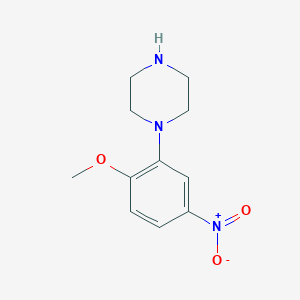 molecular formula C11H15N3O3 B1608347 1-(2-Methoxy-5-nitrophenyl)piperazine CAS No. 58315-37-0