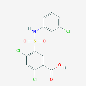 2,4-dichloro-5-[(3-chlorophenyl)sulfamoyl]benzoic Acid