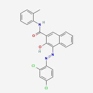 molecular formula C24H17Cl2N3O2 B1608360 4-[(2,4-Dichlorophenyl)azo]-3-hydroxy-N-(2-methylphenyl)naphthalene-2-carboxamide CAS No. 94276-08-1