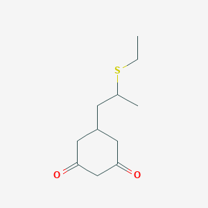 molecular formula C11H18O2S B1608371 5-[2-(Ethylthio)propyl]-1,3-cyclohexanedione CAS No. 87476-15-1